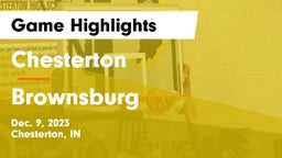 Chesterton  vs Brownsburg  Game Highlights - Dec. 9, 2023