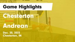 Chesterton  vs Andrean  Game Highlights - Dec. 20, 2023