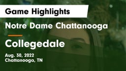 Notre Dame Chattanooga vs Collegedale Game Highlights - Aug. 30, 2022