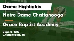 Notre Dame Chattanooga vs Grace Baptist Academy  Game Highlights - Sept. 8, 2022