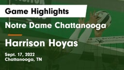 Notre Dame Chattanooga vs Harrison Hoyas Game Highlights - Sept. 17, 2022