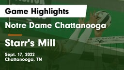 Notre Dame Chattanooga vs Starr's Mill  Game Highlights - Sept. 17, 2022