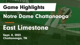 Notre Dame Chattanooga vs East Limestone  Game Highlights - Sept. 8, 2023