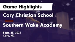 Cary Christian School vs Southern Wake Academy Game Highlights - Sept. 23, 2023