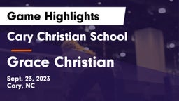Cary Christian School vs Grace Christian  Game Highlights - Sept. 23, 2023