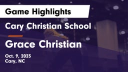 Cary Christian School vs Grace Christian  Game Highlights - Oct. 9, 2023