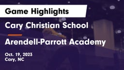 Cary Christian School vs Arendell-Parrott Academy  Game Highlights - Oct. 19, 2023