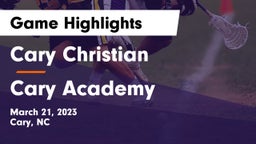 Cary Christian  vs Cary Academy Game Highlights - March 21, 2023