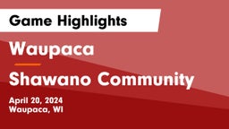 Waupaca  vs Shawano Community  Game Highlights - April 20, 2024