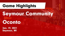 Seymour Community  vs Oconto  Game Highlights - Jan. 19, 2021