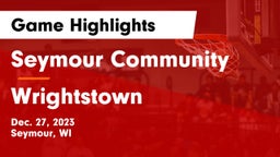 Seymour Community  vs Wrightstown  Game Highlights - Dec. 27, 2023