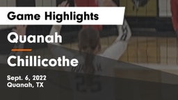 Quanah  vs Chillicothe  Game Highlights - Sept. 6, 2022