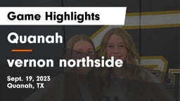 Quanah  vs vernon northside Game Highlights - Sept. 19, 2023