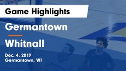 Germantown  vs Whitnall  Game Highlights - Dec. 4, 2019
