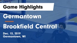 Germantown  vs Brookfield Central  Game Highlights - Dec. 13, 2019