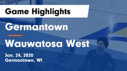 Germantown  vs Wauwatosa West  Game Highlights - Jan. 24, 2020
