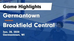 Germantown  vs Brookfield Central  Game Highlights - Jan. 28, 2020