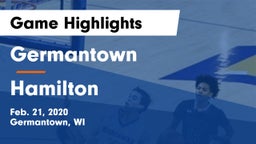 Germantown  vs Hamilton  Game Highlights - Feb. 21, 2020