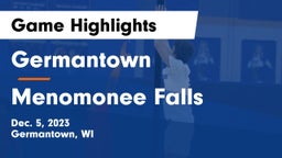 Germantown  vs Menomonee Falls  Game Highlights - Dec. 5, 2023