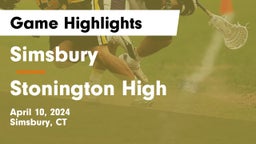 Simsbury  vs Stonington High  Game Highlights - April 10, 2024
