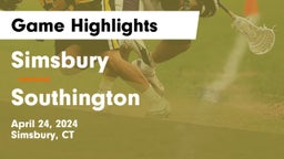 Simsbury  vs Southington  Game Highlights - April 24, 2024