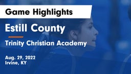 Estill County  vs Trinity Christian Academy  Game Highlights - Aug. 29, 2022