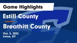 Estill County  vs Breathitt County  Game Highlights - Oct. 5, 2022