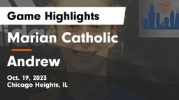 Marian Catholic  vs Andrew  Game Highlights - Oct. 19, 2023