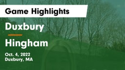 Duxbury  vs Hingham  Game Highlights - Oct. 4, 2022