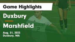 Duxbury  vs Marshfield  Game Highlights - Aug. 31, 2023