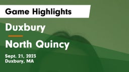 Duxbury  vs North Quincy  Game Highlights - Sept. 21, 2023