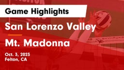 San Lorenzo Valley  vs Mt. Madonna  Game Highlights - Oct. 3, 2023
