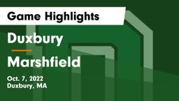 Duxbury  vs Marshfield  Game Highlights - Oct. 7, 2022