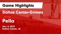 Dallas Center-Grimes  vs Pella  Game Highlights - Jan. 4, 2019