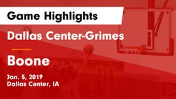 Dallas Center-Grimes  vs Boone  Game Highlights - Jan. 5, 2019