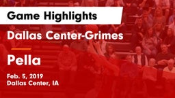 Dallas Center-Grimes  vs Pella  Game Highlights - Feb. 5, 2019