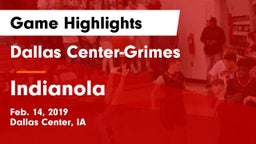 Dallas Center-Grimes  vs Indianola  Game Highlights - Feb. 14, 2019