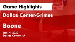 Dallas Center-Grimes  vs Boone  Game Highlights - Jan. 4, 2020
