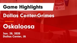 Dallas Center-Grimes  vs Oskaloosa  Game Highlights - Jan. 28, 2020