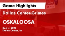 Dallas Center-Grimes  vs OSKALOOSA  Game Highlights - Dec. 4, 2020