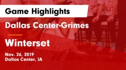 Dallas Center-Grimes  vs Winterset  Game Highlights - Nov. 26, 2019