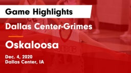 Dallas Center-Grimes  vs Oskaloosa  Game Highlights - Dec. 4, 2020