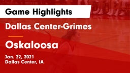 Dallas Center-Grimes  vs Oskaloosa  Game Highlights - Jan. 22, 2021