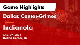 Dallas Center-Grimes  vs Indianola  Game Highlights - Jan. 29, 2021