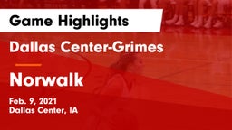 Dallas Center-Grimes  vs Norwalk  Game Highlights - Feb. 9, 2021
