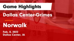 Dallas Center-Grimes  vs Norwalk  Game Highlights - Feb. 8, 2022