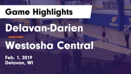 Delavan-Darien  vs Westosha Central  Game Highlights - Feb. 1, 2019