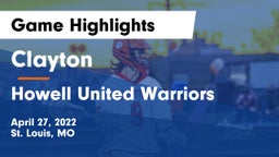 Clayton  vs Howell United Warriors Game Highlights - April 27, 2022