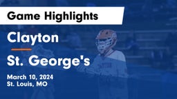 Clayton  vs St. George's  Game Highlights - March 10, 2024