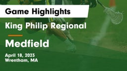 King Philip Regional  vs Medfield  Game Highlights - April 18, 2023